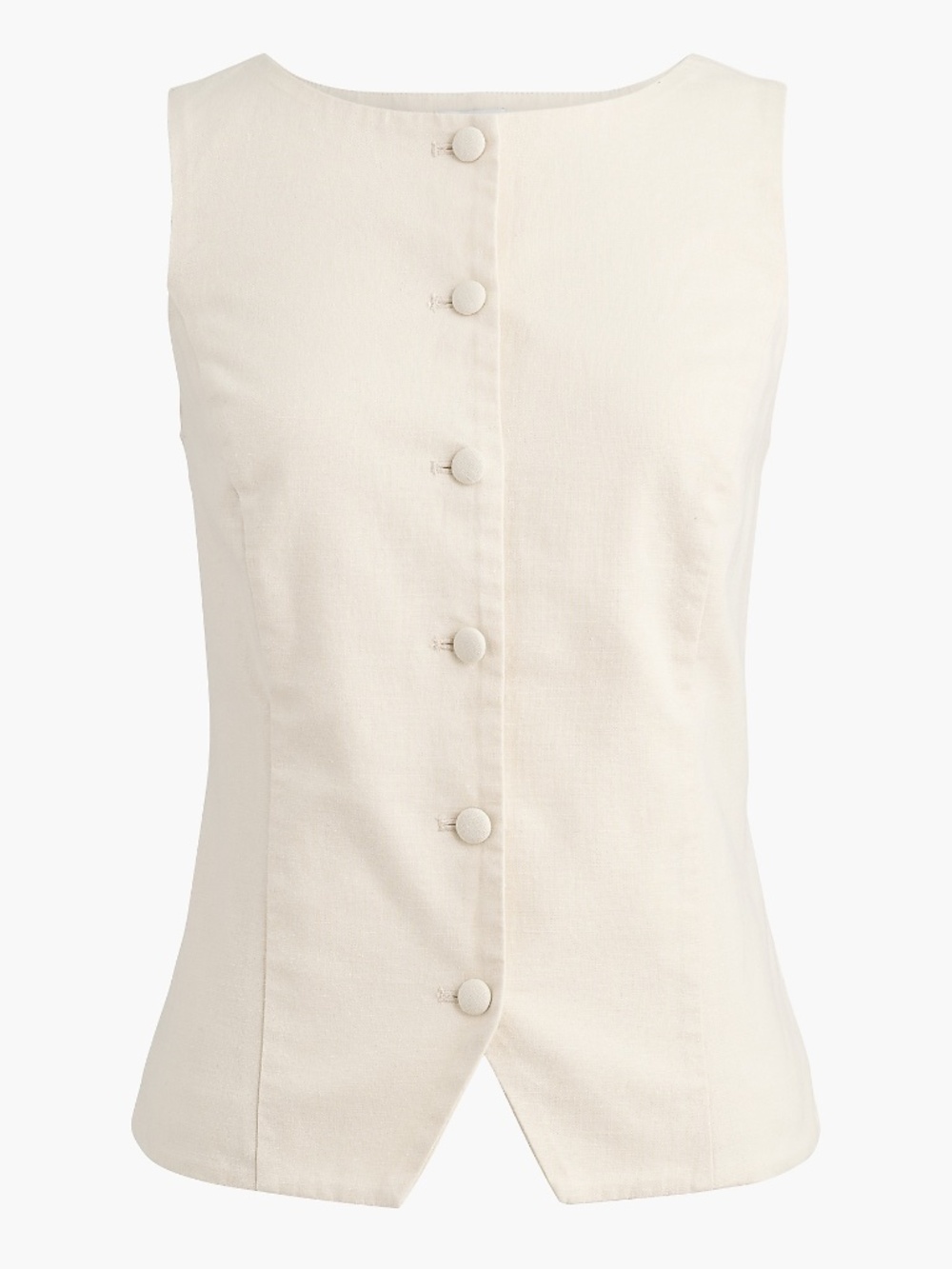 NWT J.Crew Factory Linen-cotton blend vest